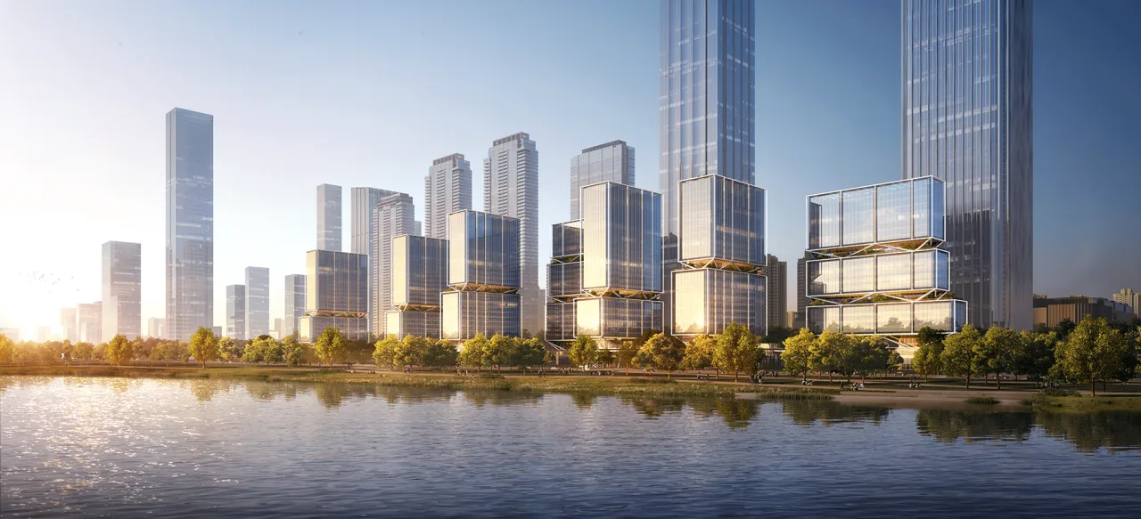 BIM Architecture | Wuhan Yangtze River Center International Competition Plan/Line+Zhu Peidong's Dual Thinking on Urban Coordinates