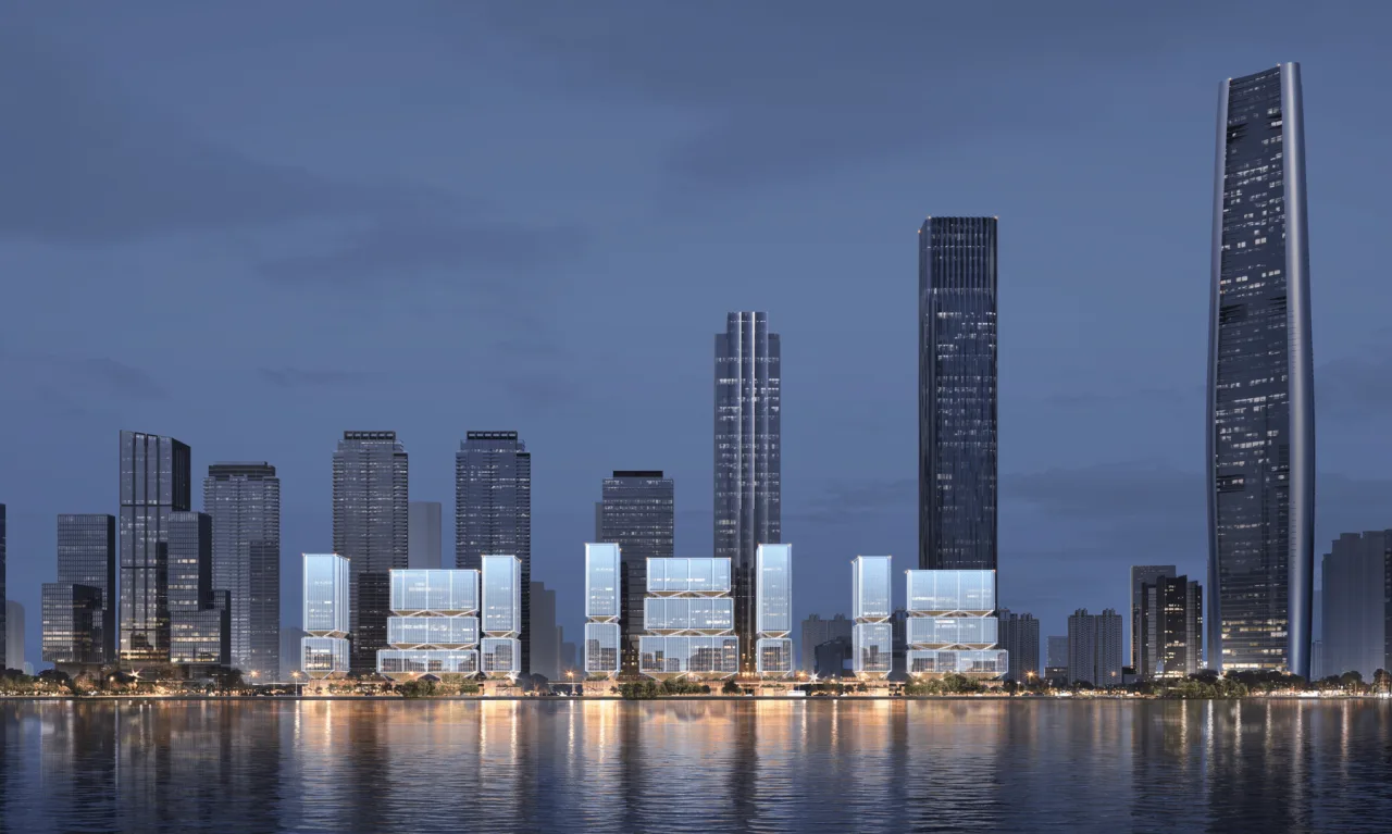 BIM Architecture | Wuhan Yangtze River Center International Competition Plan/Line+Zhu Peidong's Dual Thinking on Urban Coordinates