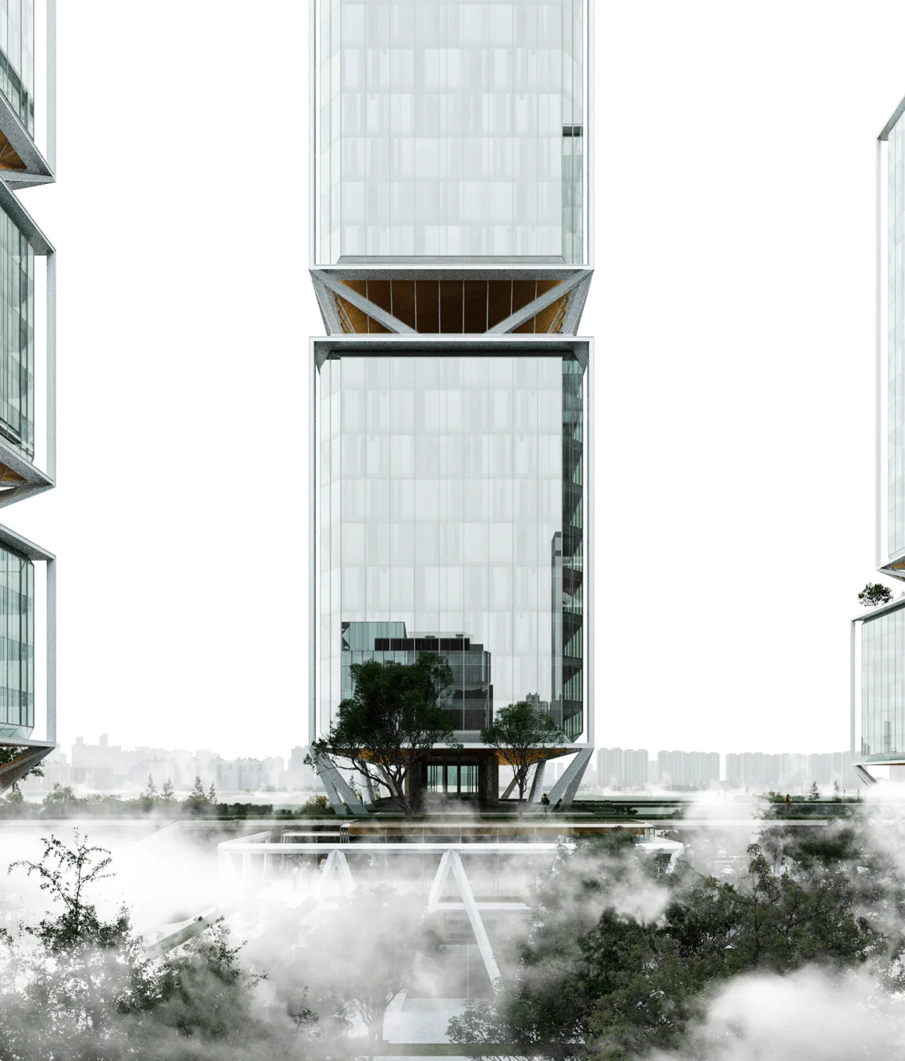 BIM Architecture | Wuhan Yangtze River Center International Competition Plan/Line+Zhu Peidong's Dual Thinking on Urban Coordinates