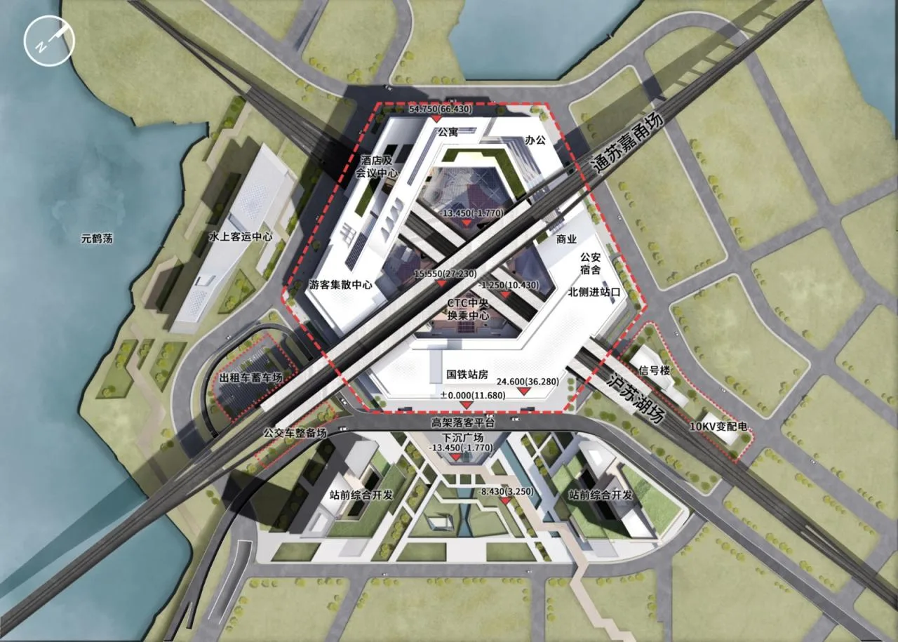 BIM Architecture | Suzhou South Station/Architectural Landscape Design