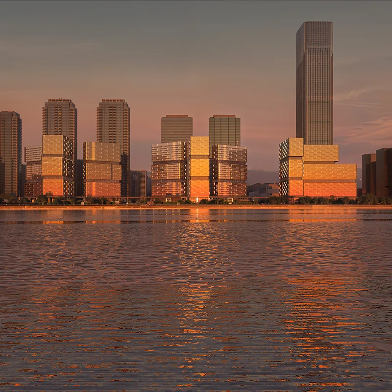 BIM Architecture | Wuhan Yangtze River Skyline, Line+Zhu Peidong's Dual Thinking on Urban Coordinates (Part 2)