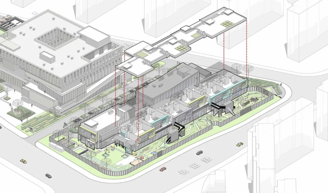 BIM Architecture | Changyang Neighborhood Center in Jingjiang Binjiang New City/Zhong Huaying Studio at Nanjing University of Architecture