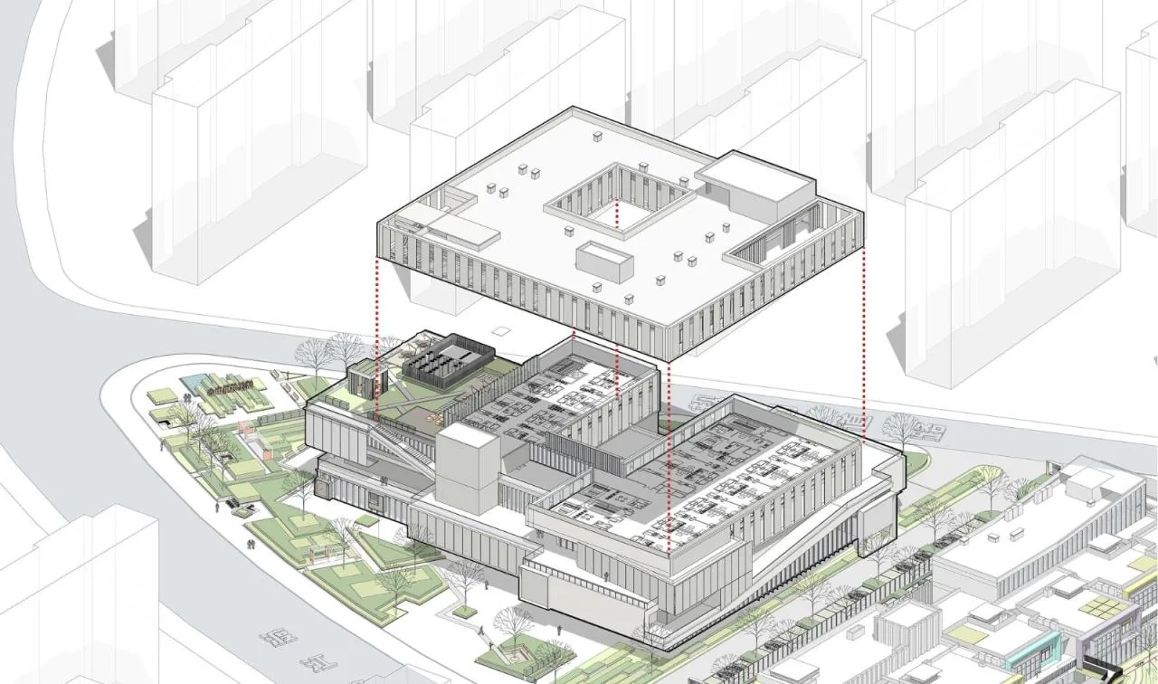 BIM Architecture | Changyang Neighborhood Center in Jingjiang Binjiang New City/Zhong Huaying Studio at Nanjing University of Architecture