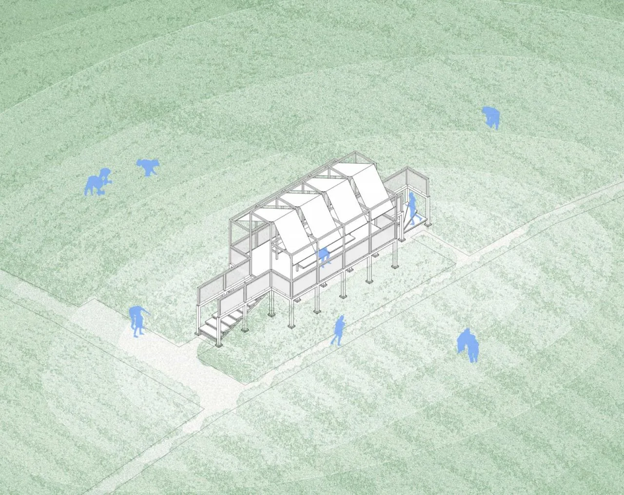 BIM Architecture | Changdai Village Art Village Architecture Series - Chashan Floating Pavilion/Yumu Architecture