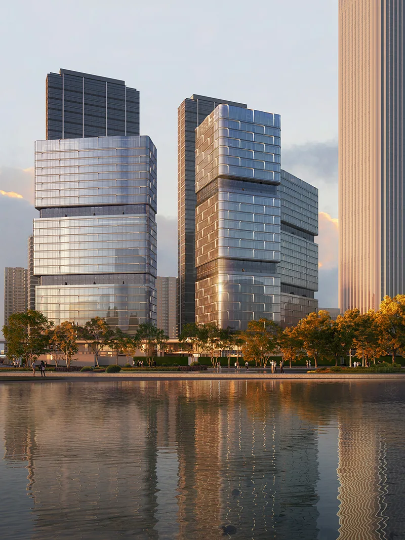 BIM Architecture | Wuhan Yangtze River Skyline, Line+Zhu Peidong's Dual Thinking on Urban Coordinates (Part 2)