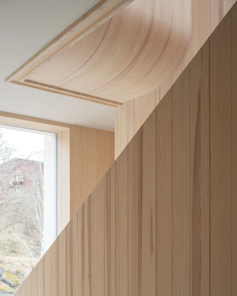 Miracle of architecture by the strait, challenging the terrain to create a stunning view of wooden villa design