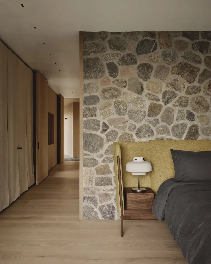 Living in harmony with tranquil poetry, encountering natural textures woven into a dreamy home residential design