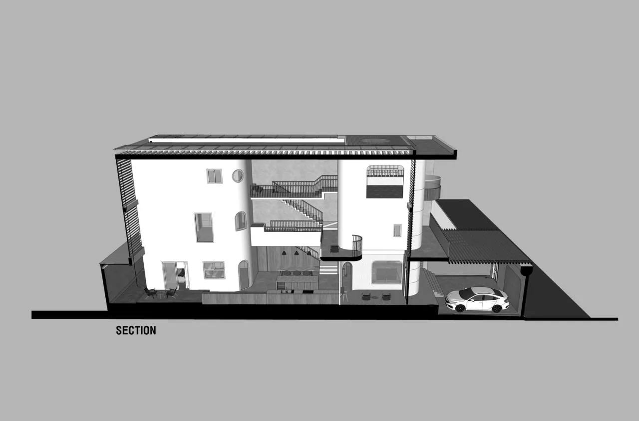 Design of Elderly Residence Villas Inspired by Warm Forest Camping Returning to Old Street Blocks