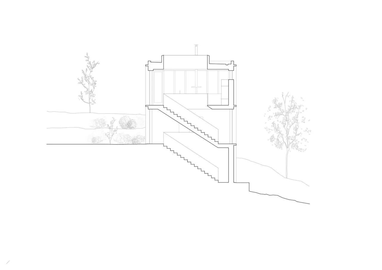 Miracle of architecture by the strait, challenging the terrain to create a stunning view of wooden villa design