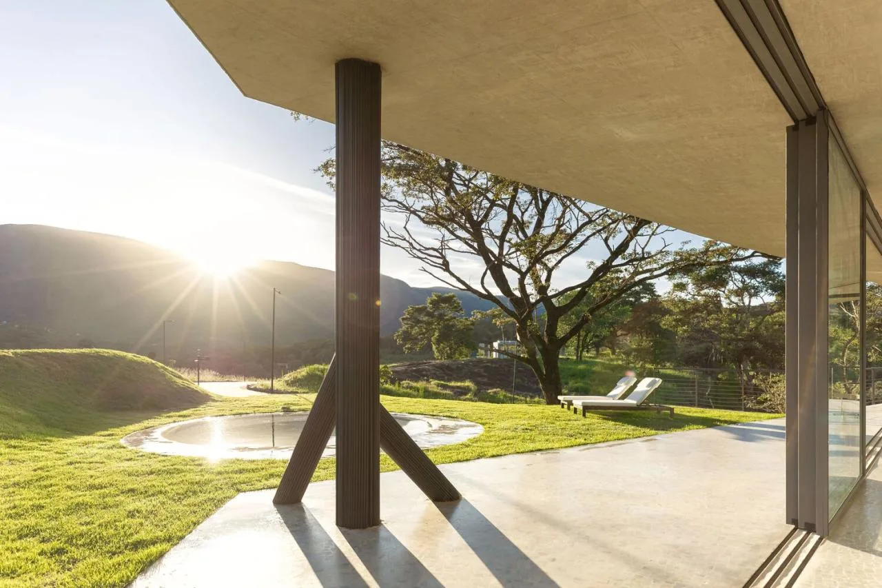 Design of a tranquil, natural, and poetic vacation villa nestled between mountains and forests