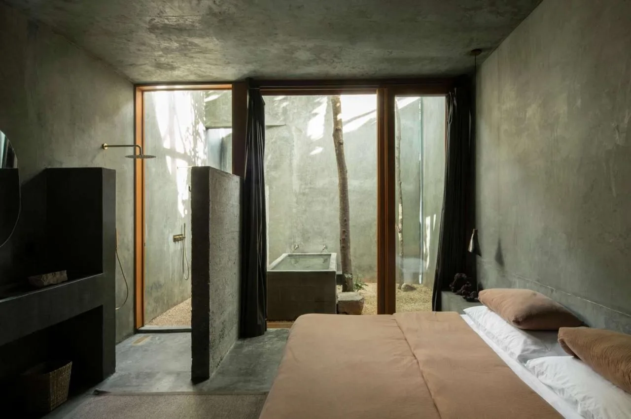 Design of vacation homes that draw inspiration from natural wells and caves and perceive time through the interweaving of light and shadow
