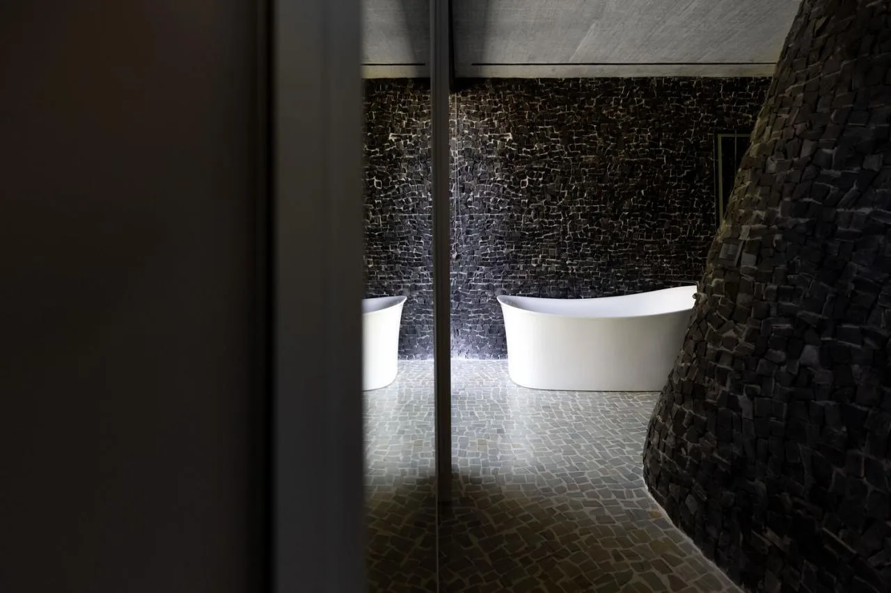 Design of a tranquil, natural, and poetic vacation villa nestled between mountains and forests