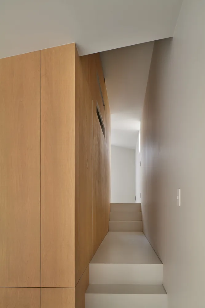 Exploring the design of a secluded residence with a 2.5-meter narrow space and a magical staircase connecting different lifestyles