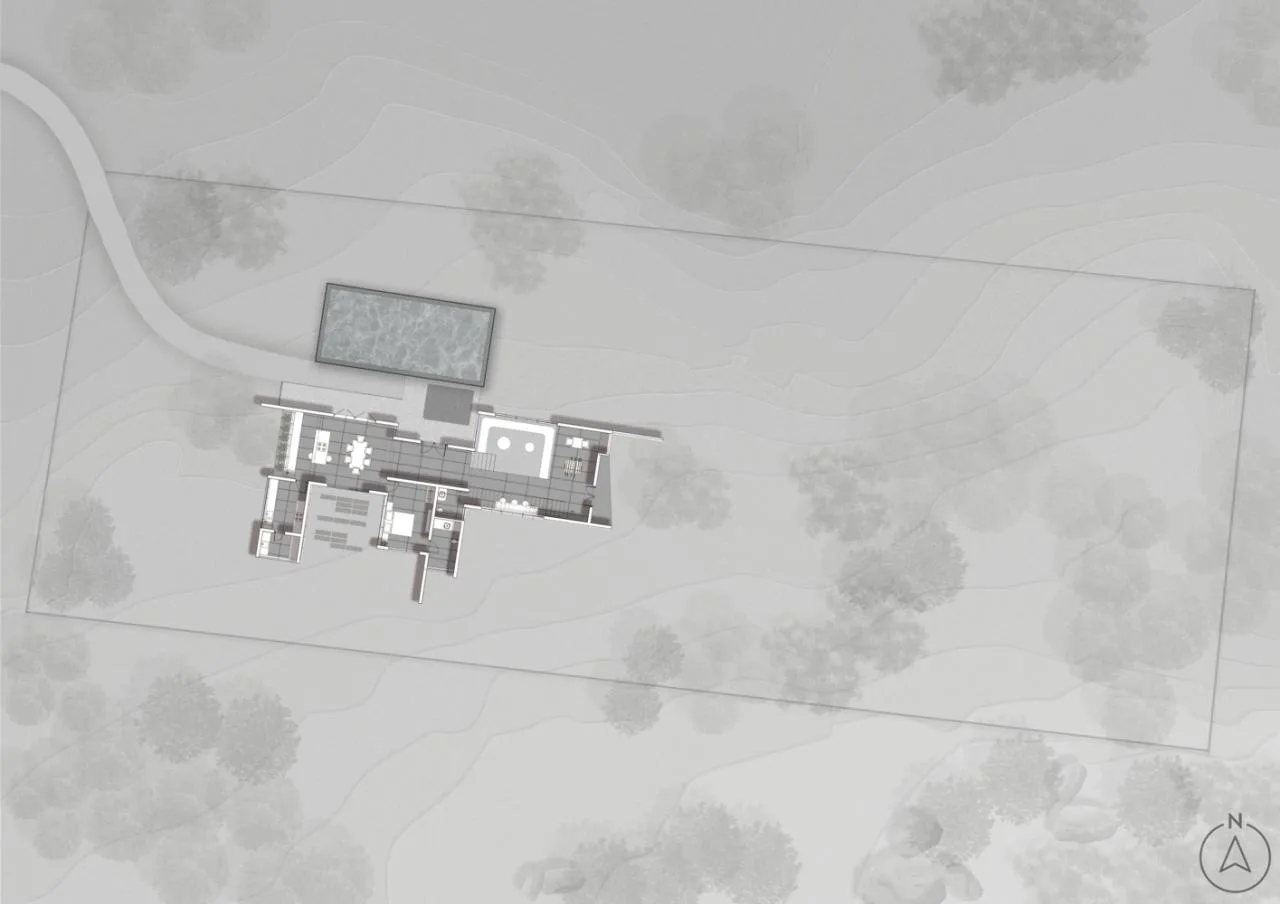 Villa design that responds to research on environmental climate materials and engages in a perfect dialogue with nature