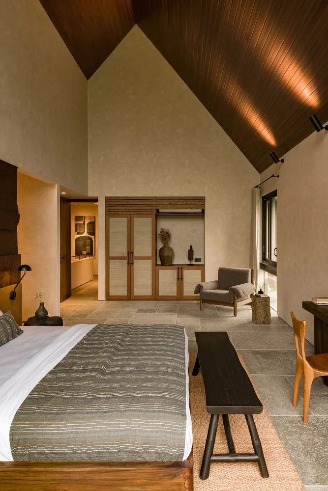 Energy saving luxury Wabi Sabi villa design that nourishes the body and mind in nature in tropical rainforests