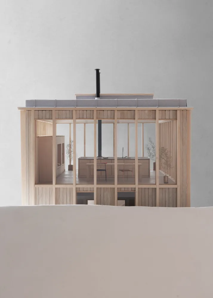Miracle of architecture by the strait, challenging the terrain to create a stunning view of wooden villa design