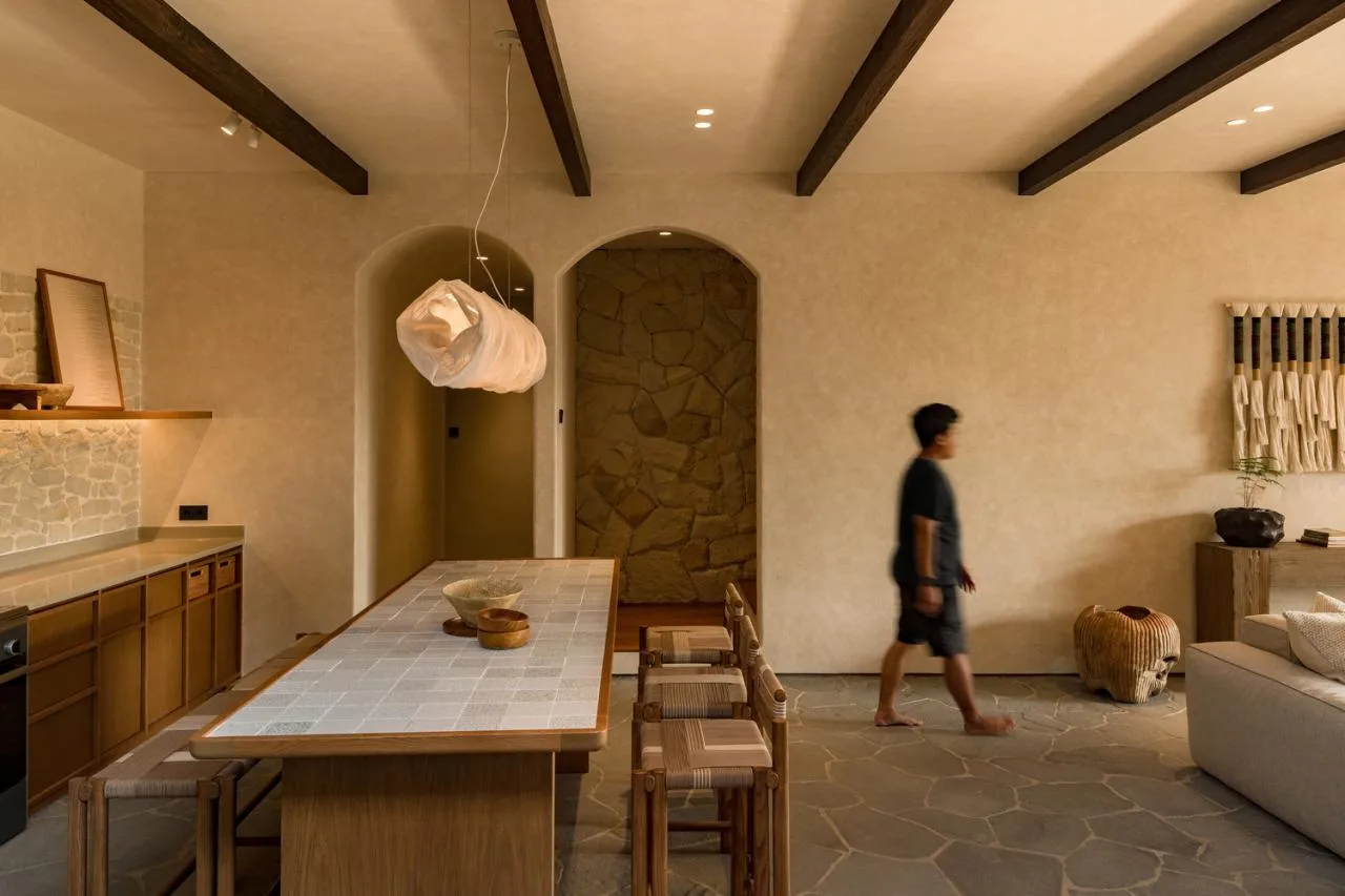 Energy saving luxury Wabi Sabi villa design that nourishes the body and mind in nature in tropical rainforests