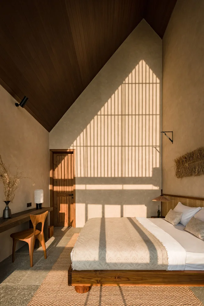 Energy saving luxury Wabi Sabi villa design that nourishes the body and mind in nature in tropical rainforests