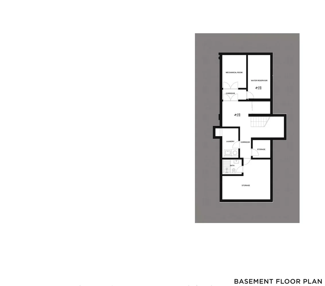 Design of a vacation villa combining concrete and glass for houses flowing through the forest