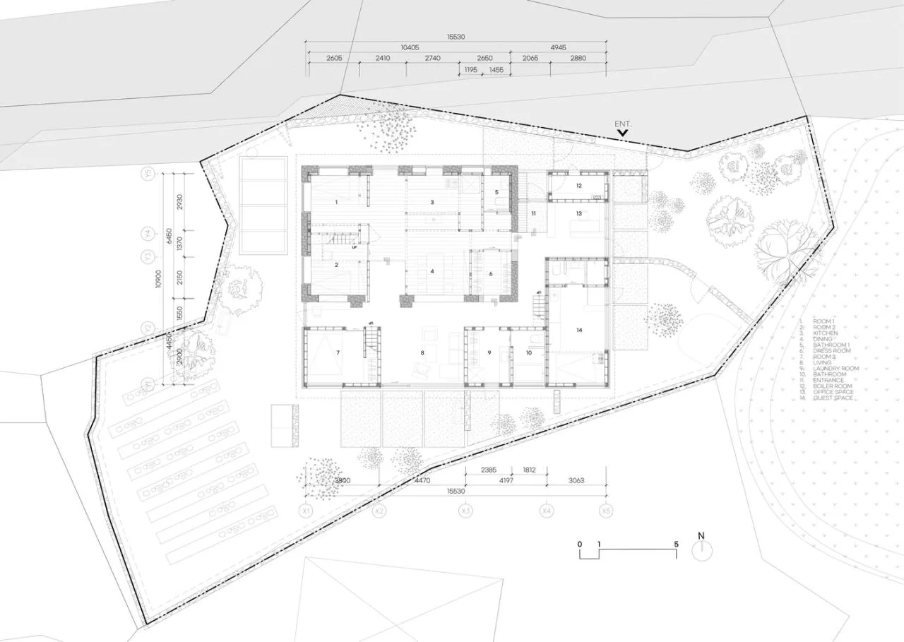 The interweaving of new and old structures in Jeju Island's old houses continues the design of traditional residential memories