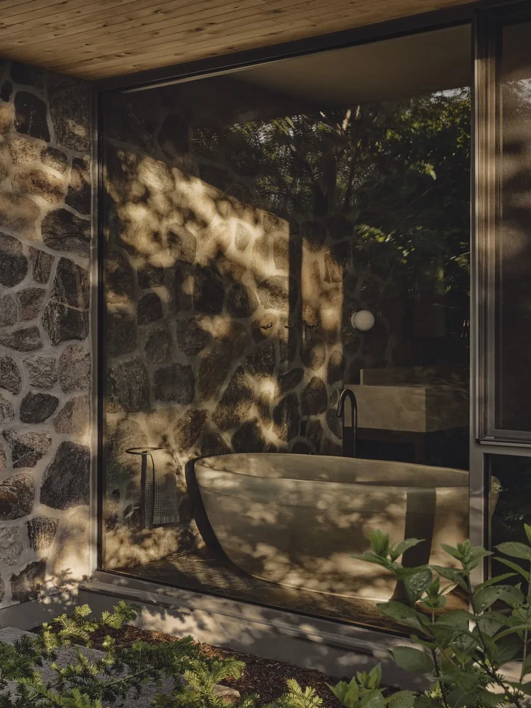 Living in harmony with tranquil poetry, encountering natural textures woven into a dreamy home residential design
