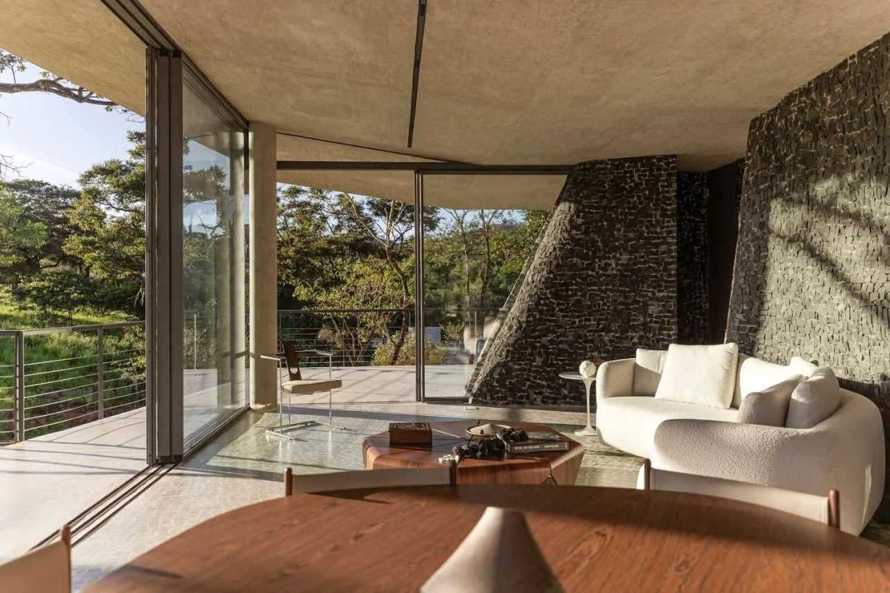Design of a tranquil, natural, and poetic vacation villa nestled between mountains and forests