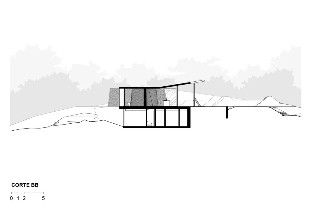 Design of a tranquil, natural, and poetic vacation villa nestled between mountains and forests
