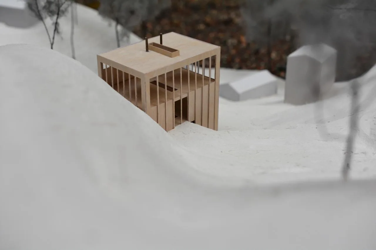 Miracle of architecture by the strait, challenging the terrain to create a stunning view of wooden villa design