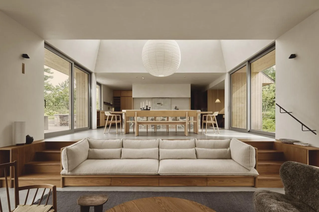 Living in harmony with tranquil poetry, encountering natural textures woven into a dreamy home residential design