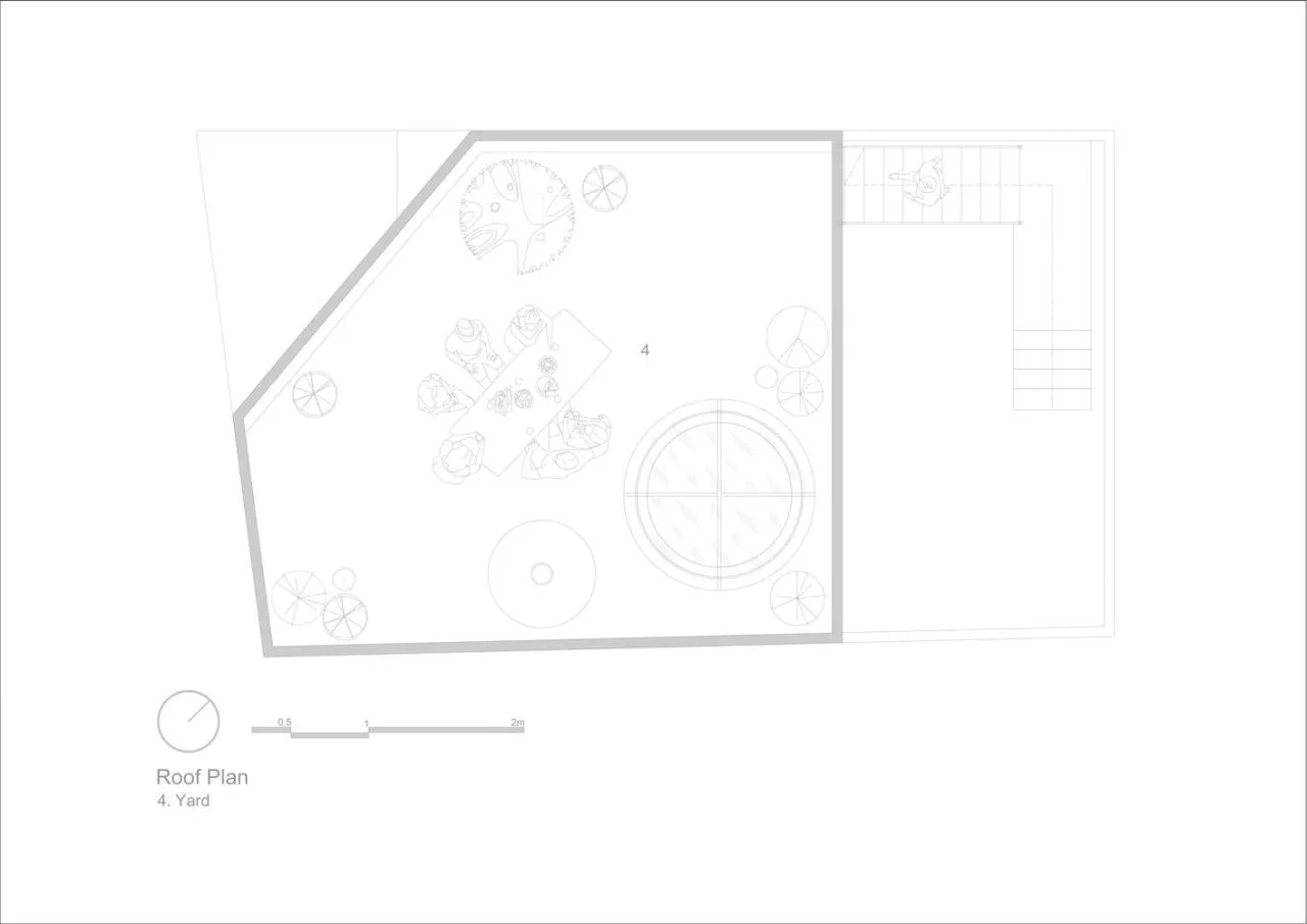 The design of a villa in a valley hidden in the cracks of urban alleys, carrying the time of family affection