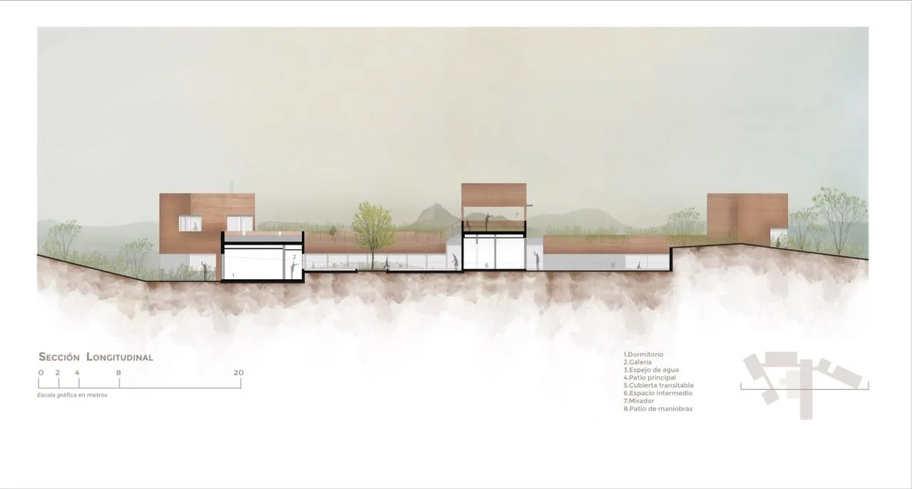 Villa design for observing landscape dynamics and experiencing natural emotions from different angles
