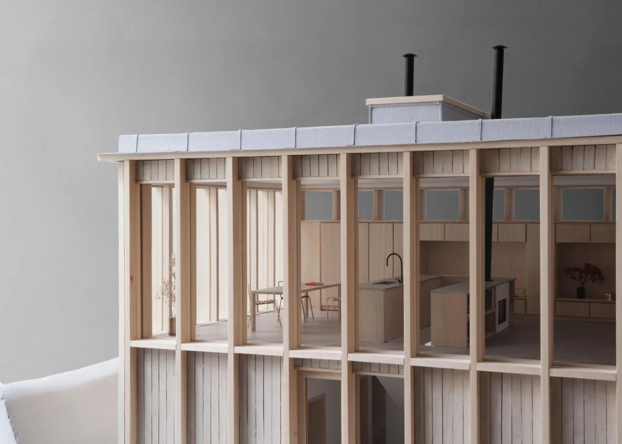 Miracle of architecture by the strait, challenging the terrain to create a stunning view of wooden villa design